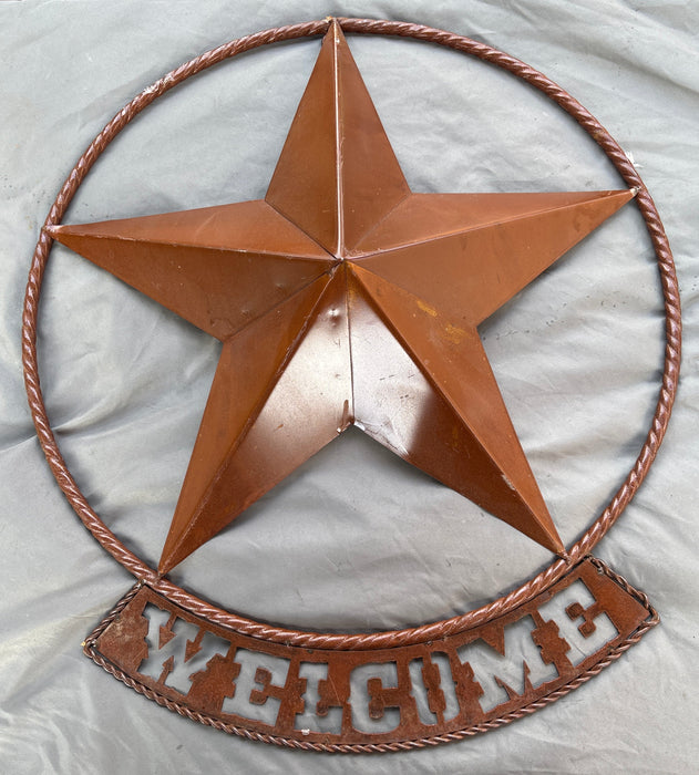 MEDIUM TIN TEXAS WELCOME STAR
