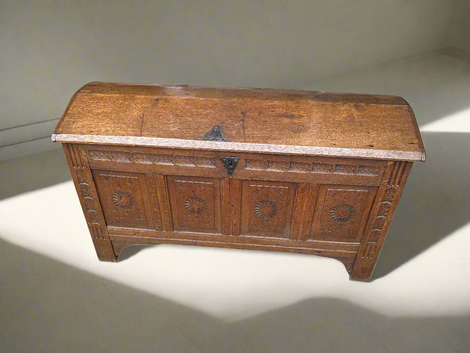 DOME TOP OAK COFFER1