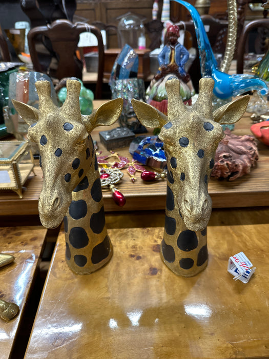 PAIR OF ITALIAN GIRAFFE BUSTS