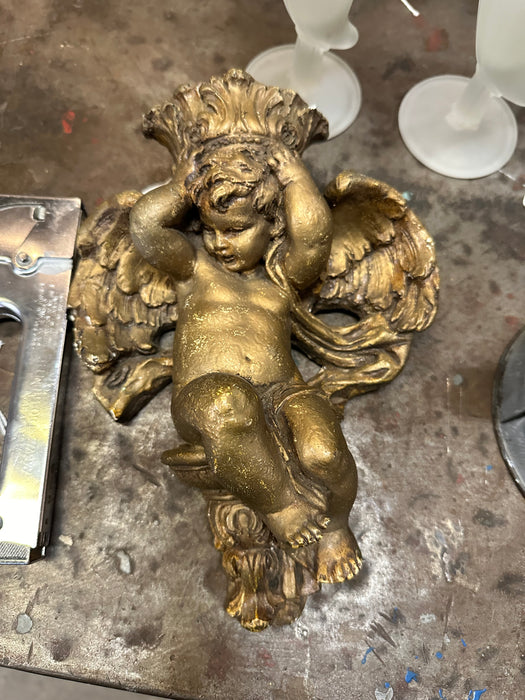 GOLD ANGEL WALL FIGURE