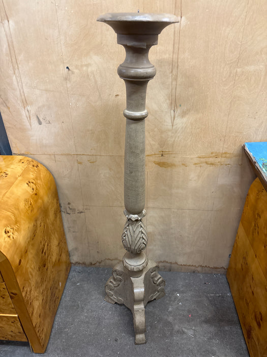 PAINTED WOODEN ALTAR CANDLE STAND