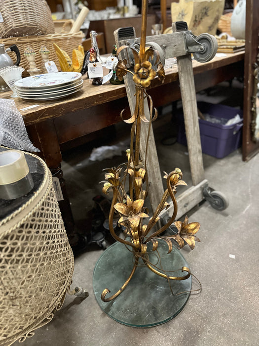 AS FOUND GOLD FLORENTINE LAMP BASE