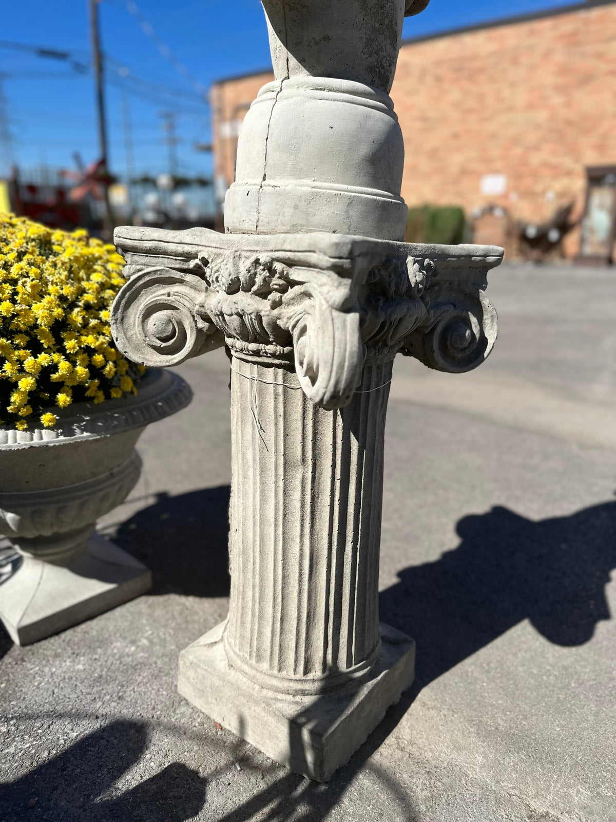 PAIR OF TALL CONCRETE PEDESTALS — Lots of Furniture