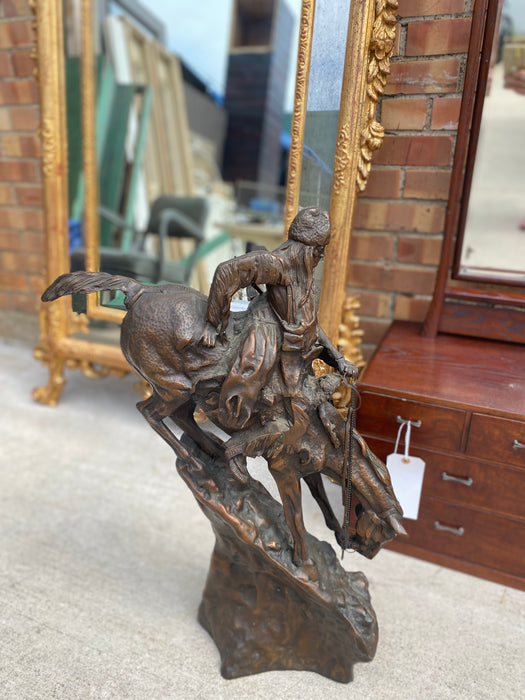 AS FOUND BRONZE TRAPPER- REMINGTON RESTRIKE