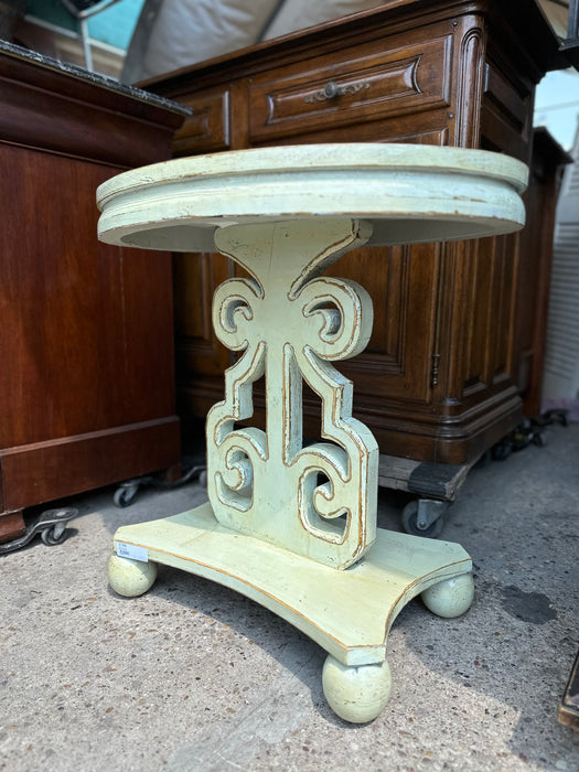 NOT OLD EMPIRE OVAL OCASSIONAL PAINTED TABLE