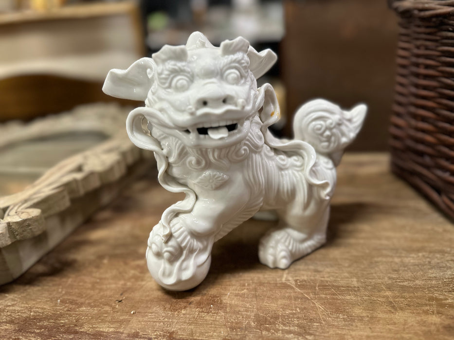 SIMGLE BLANC DE CHINE FOO DOG