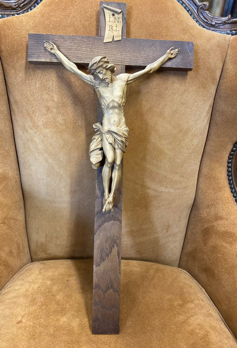 LARGE WOOD CRUCIFIX