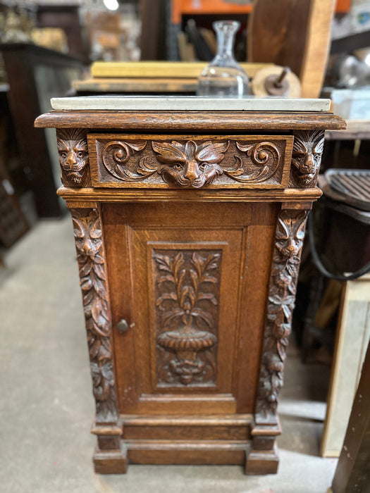 BLACK FOREST CARVED SMALL NIGHTSTAND