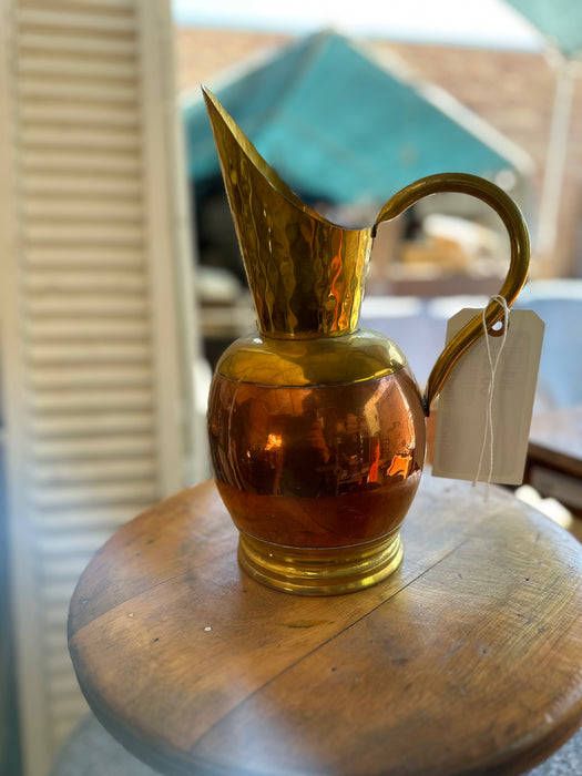 COPPER AND BRASS PITCHER
