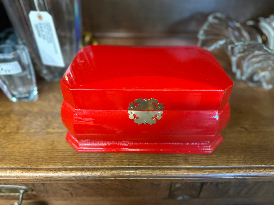RED ASIAN RECTANGULAR BOX