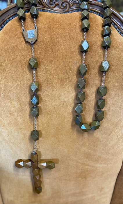 WOODEN GIANT ROSARY BEADS