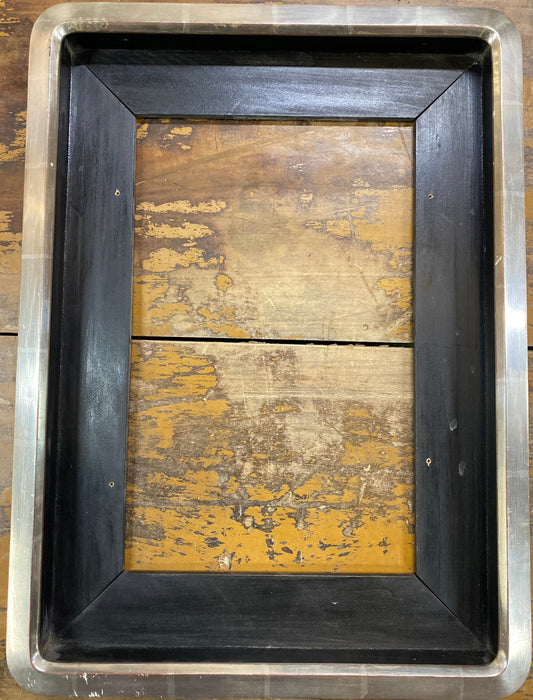 SMALL WOOD SILVER LEAD MODERN FRAME