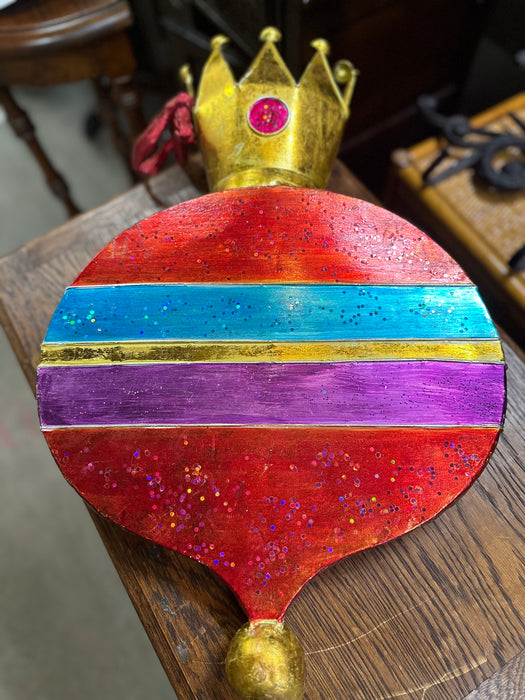 LARGE PAINTED ORNAMENT