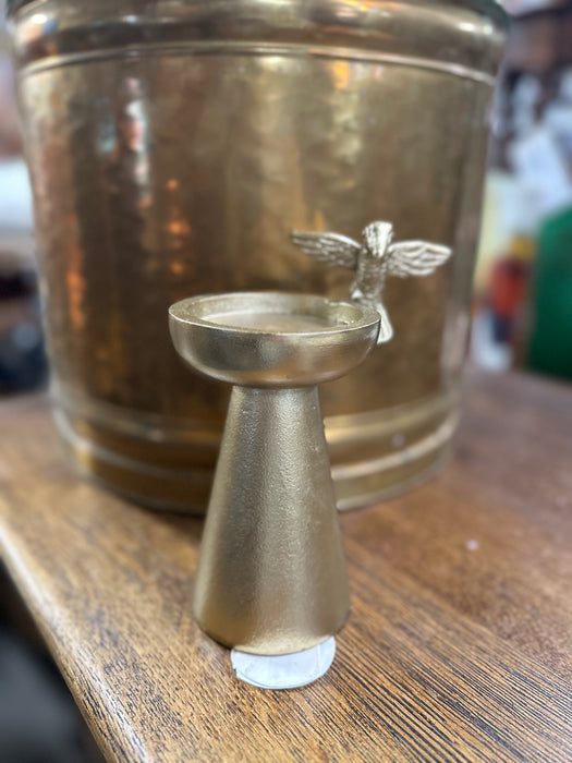 SMALL MODERN GOLD CANDLE HOLDER