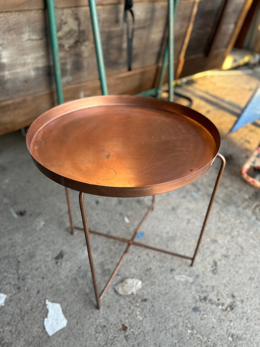 FOLDING COPPER TRAY TABLE
