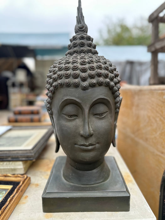 LARGE RESIN BUDDHA HEAD