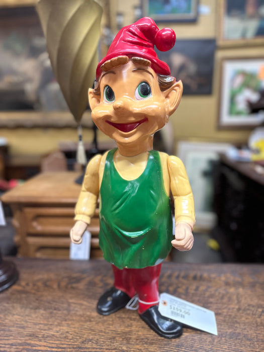 1950'S CHRISTMAS LIGHTED ELF-PLASTIC
