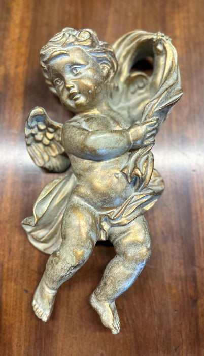 GOLD COMPOSITION CHERUB WALL HANGING
