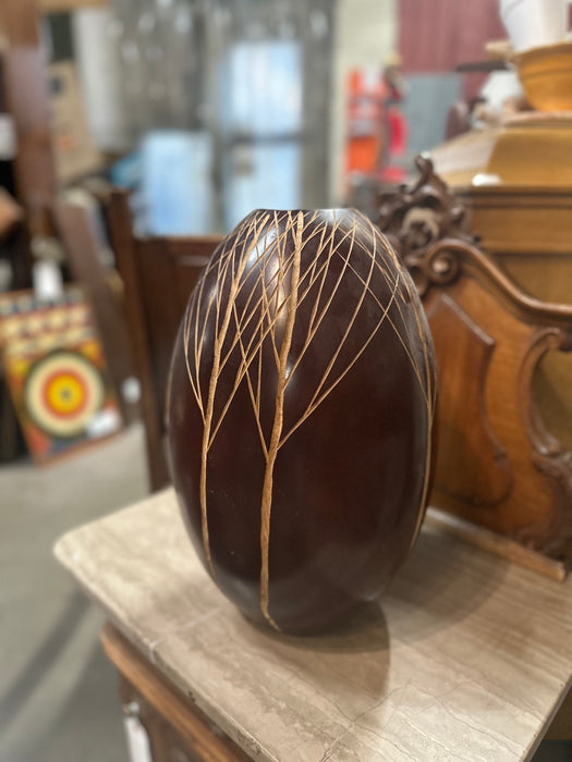 WOOD FLOWER VASE