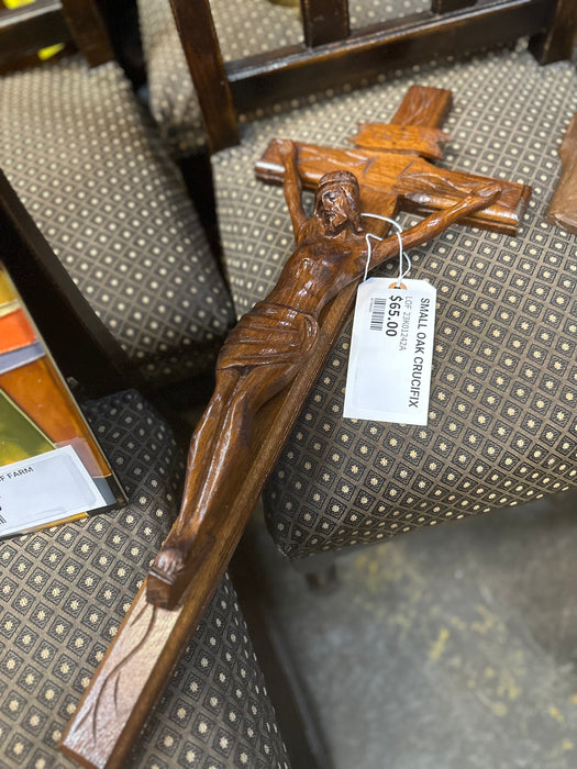 SMALL OAK CRUCIFIX