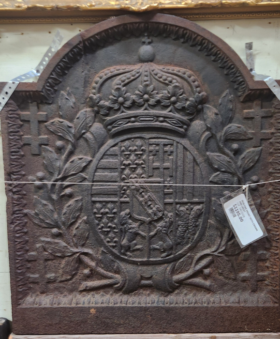 IRON FIRE FRONT WITH CROWN AND CREST