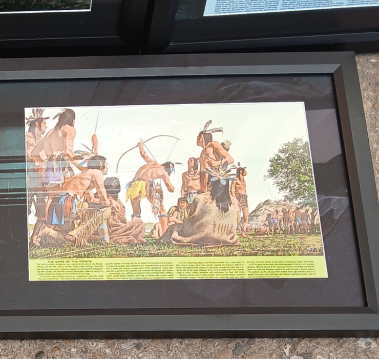 FRAMED PONTIAC INDIAN PRINT
