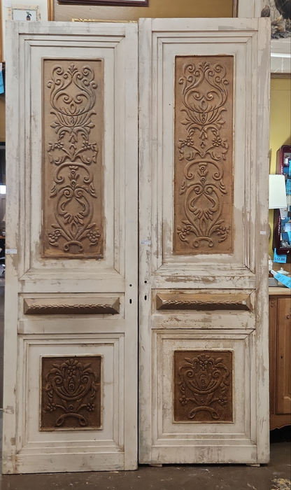 PAIR OF LARGE PRIMITIVE EGYPTIAN DOORS WITH CARVING
