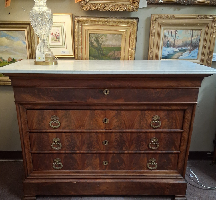 CHARLES X MARBLE TOP 5 DRAWER