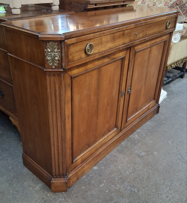 LOUIS XVI CHERRY CONSOLE CABINET