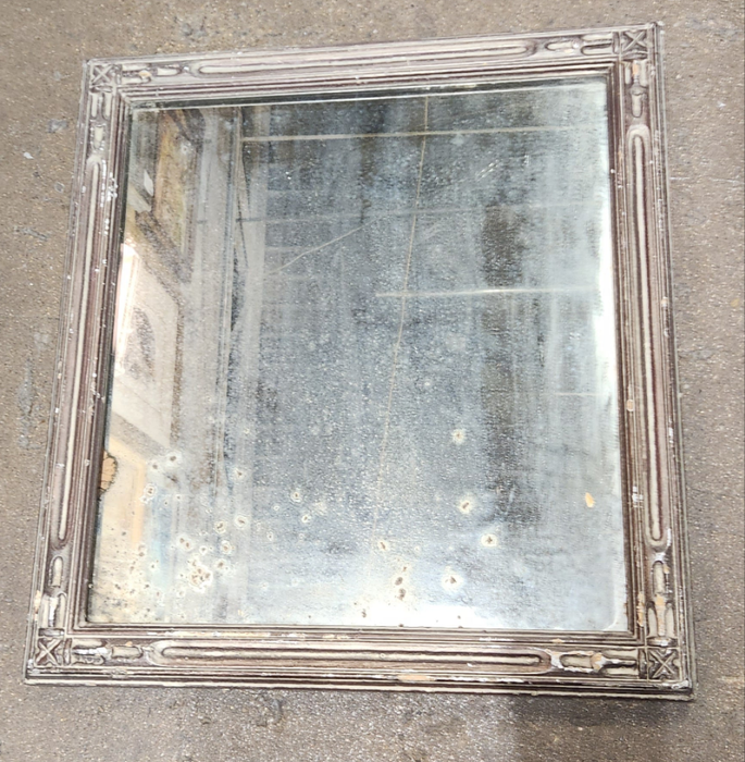 SMALL BROWN SQUARE MIRROR