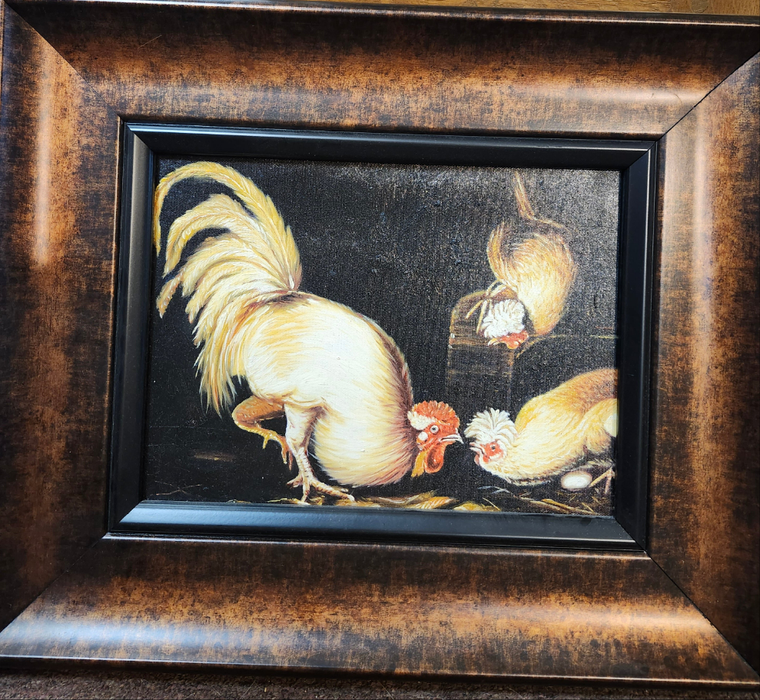 SMALL FRAMED  CHICKEN GICLEE