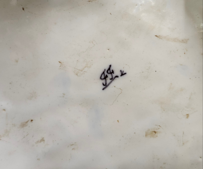 LARGE BLUE AND WHITE JARDINIERE