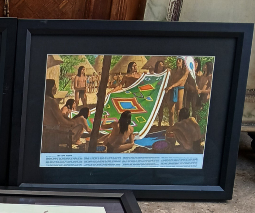 FRAMED PONTIAC INDIAN PRINT