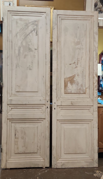 PAIR OF LARGE PRIMITIVE EGYPTIAN DOORS WITH CARVING