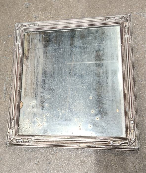 SMALL BROWN SQUARE MIRROR