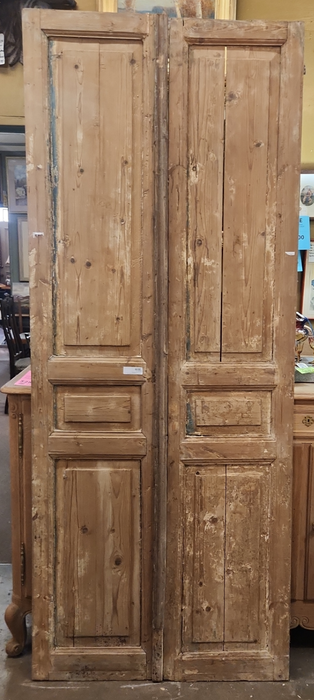 PAIR OF SLENDER PRIMITIVE EGYPTIAN DOORS