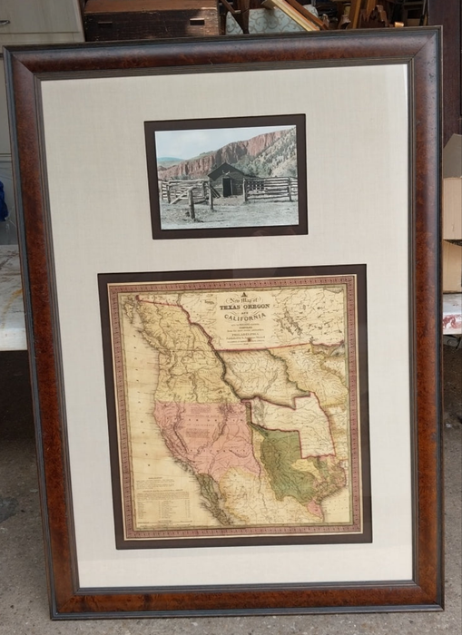 NEW MAP OF TEXAS OREGON AND CALIFORNIA BY MITCHELL AND ELLIOT PORTER