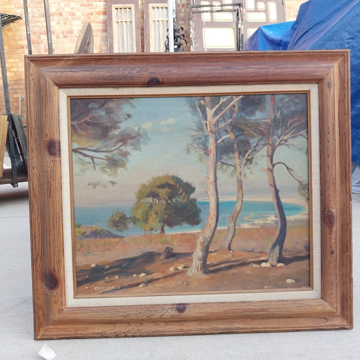 MID CENTURY CALIFORNIA LANDSCAPE OIL PAINTING