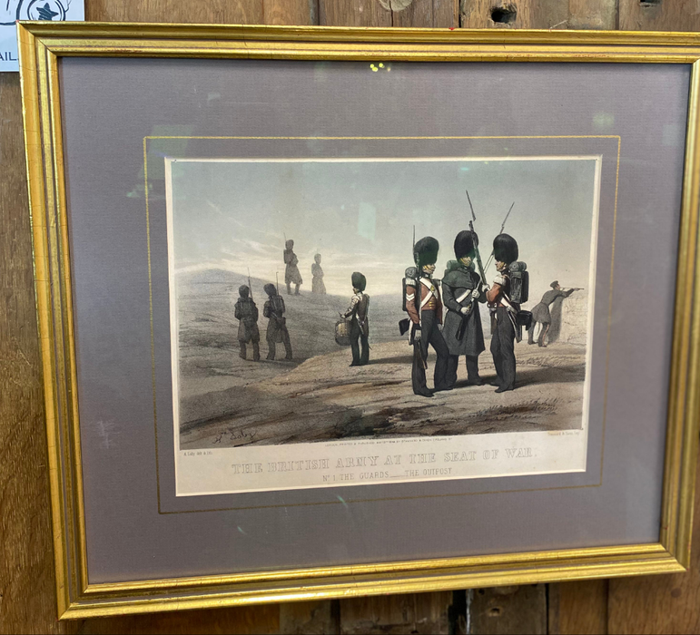 SMALL LITHO PRINT OF BRITISH SOLDIERS