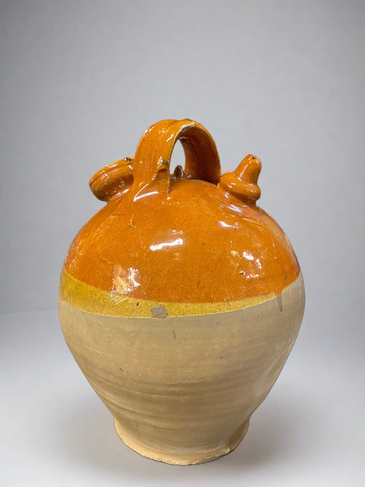 PARTIAL GLAZE POTTERY JUG