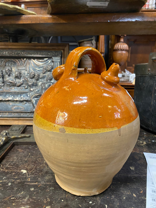 PARTIAL GLAZE POTTERY JUG