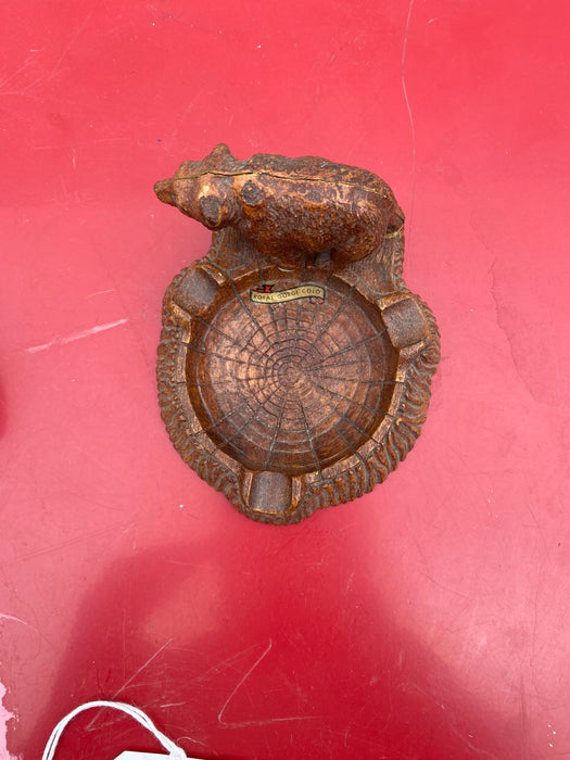 SYROCCO WOOD BEAR ASHTRAY