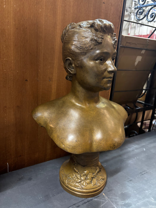 BRONZE BUST OF LADY