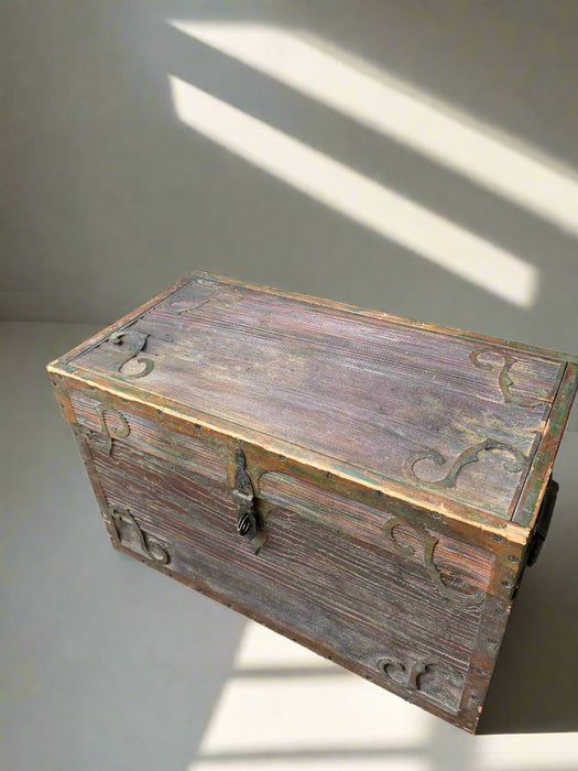 HAND CARVED TREASURE CHEST