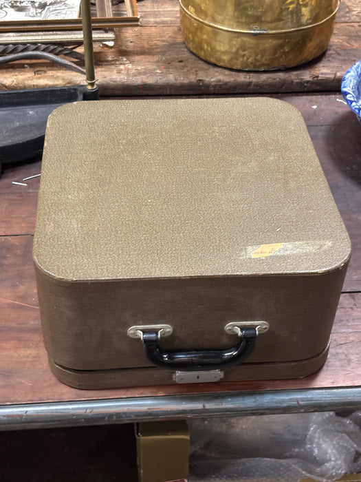 GREEN REMINGTON TYPEWRITER AND CASE