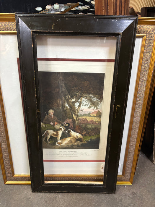14"W 32"L BLACK WOOD FRAME - AS FOUND