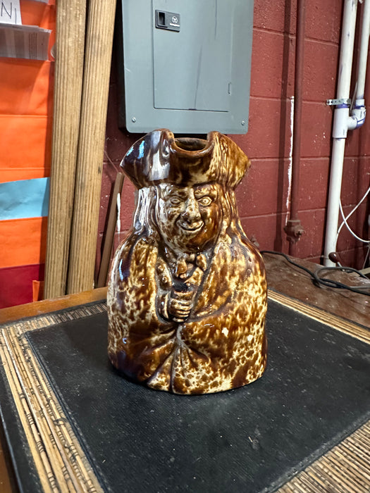 BENNINGTON STYLE GLAZED PITCHER AS FOUND