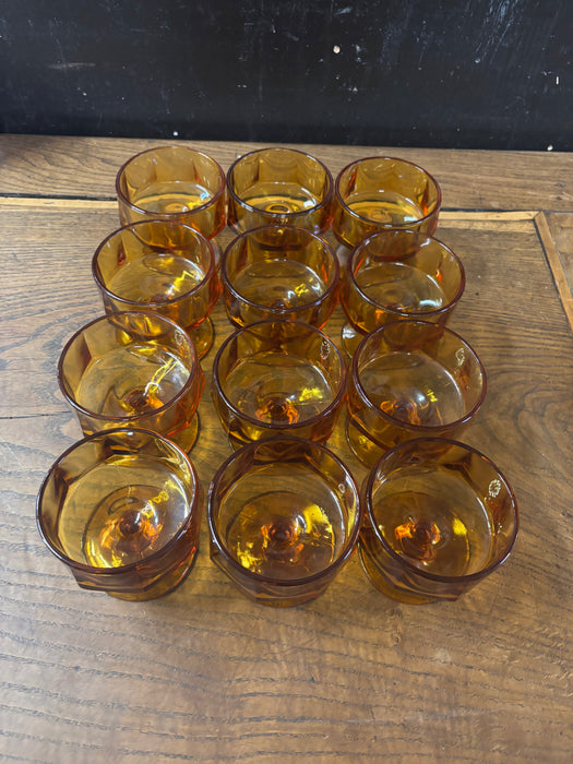 SET OF 12 AMBER COUPES