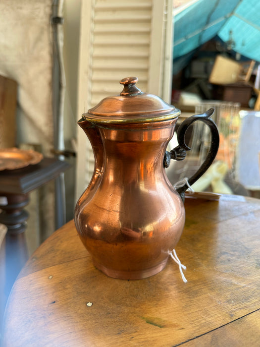 COPPER AND BRASS TEAPOT