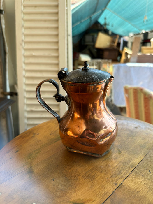 SMALL COPPER PITCHER AS FOUND LID